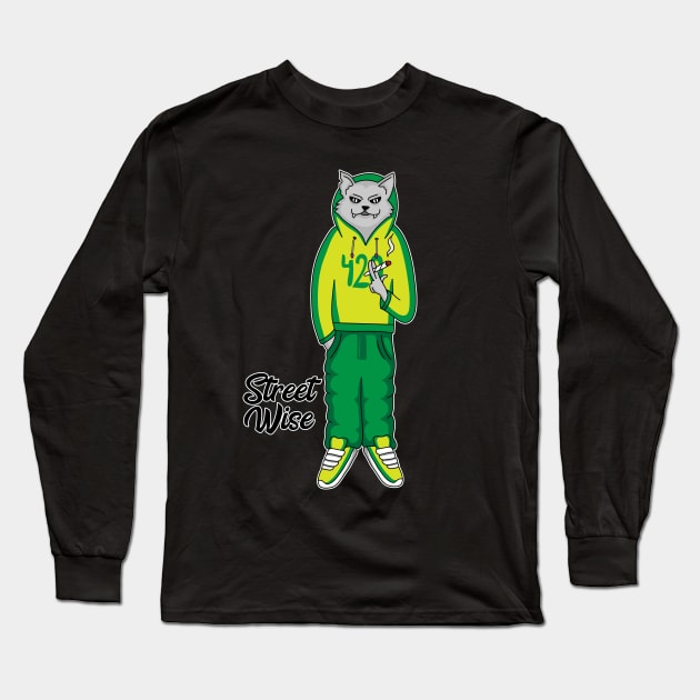 Street Wise Long Sleeve T-Shirt by MightyShroom